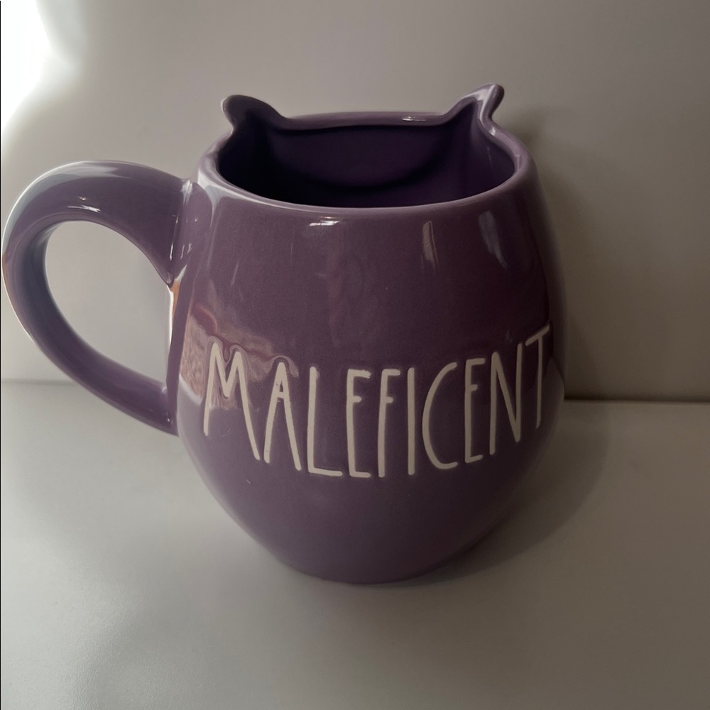 Rae Dunn Disney Villains Maleficent Purple Sculpted Ceramic Coffee Mug 195 - Picture 3 of 7
